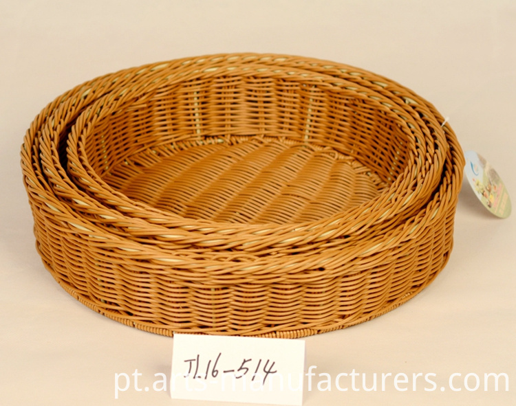 cesta de vime de plástico plastic rattan basket